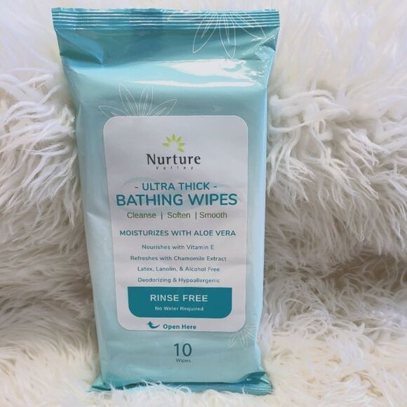 Nurture Ultra Thick Bathing Wipes 10ct package NIP - Picture 1 of 2